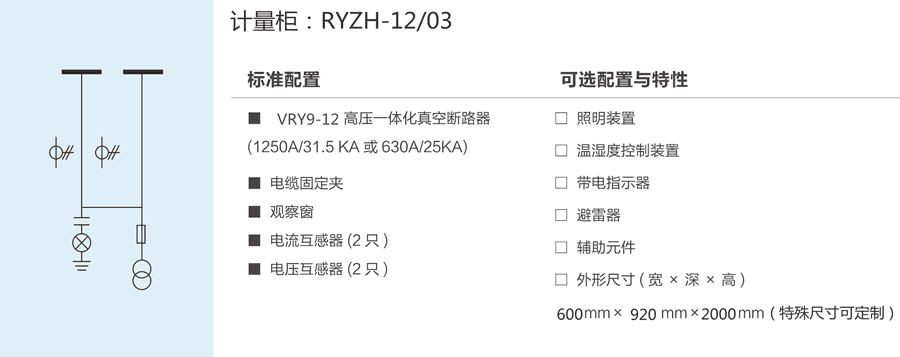 RYZH-12/03计量柜典型图